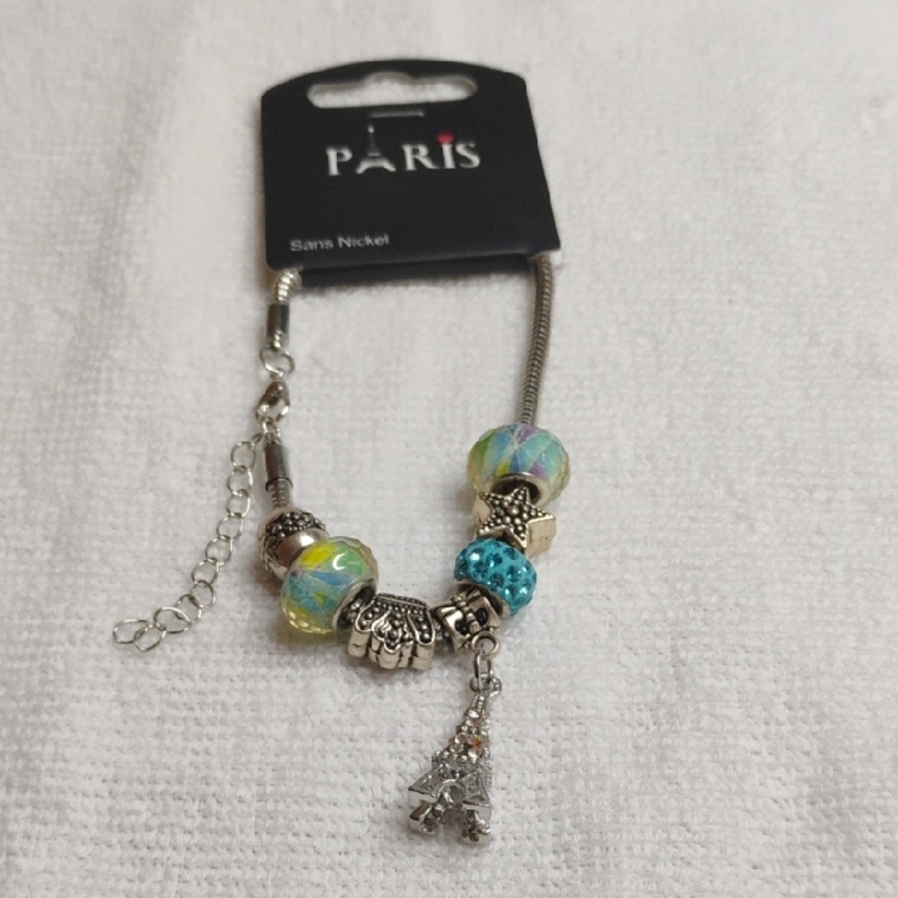 Paris Theme Charm Bracelet NWT